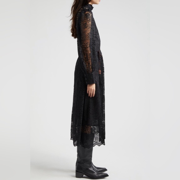 Farm Rio Lace Tie Belt Long Sleeve Dress, BRAND NEW , Size Small, $360 - Picture 4 of 12